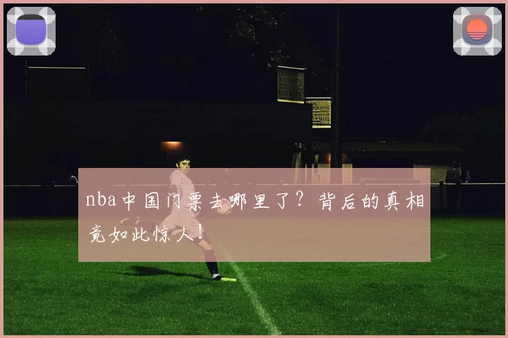 nba中国门票去哪里了？背后的真相竟如此惊人！